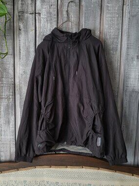 Stormtech Tritium Shell Windbreaker Jacket Black Water-Resistant Rollup Hood M